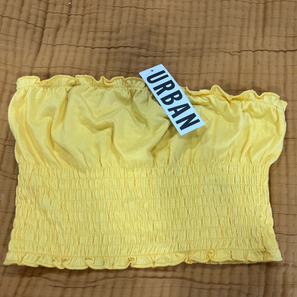 NWT Urban Outfitters Stella Yellow Tube Top Size Medium